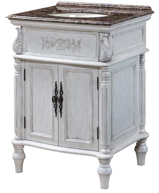 Tons of styles, from rustic to contemporary and ultra modern. 26 inch distressed small bathroom vanity with sink marble top traditional