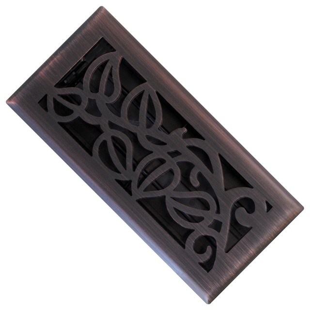 Imperial Rg3279 Vine Design Steel Floor Register Oil Rubbed Bronze 4 X 10