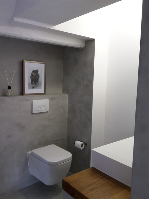 Beton Cire Bad - Fugenlose Gestaltung - Badezimmer - Sonstige - von farbe  kunst putz | Houzz