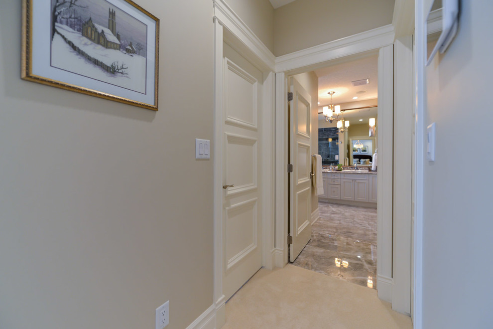 Inspiration for a transitional home design remodel in Edmonton