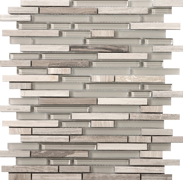 Lucente Certosa 12 X13 Glass Linear Mosaic Tile Set Of 10 Contemporary Mosaic Tile By Emser Tile