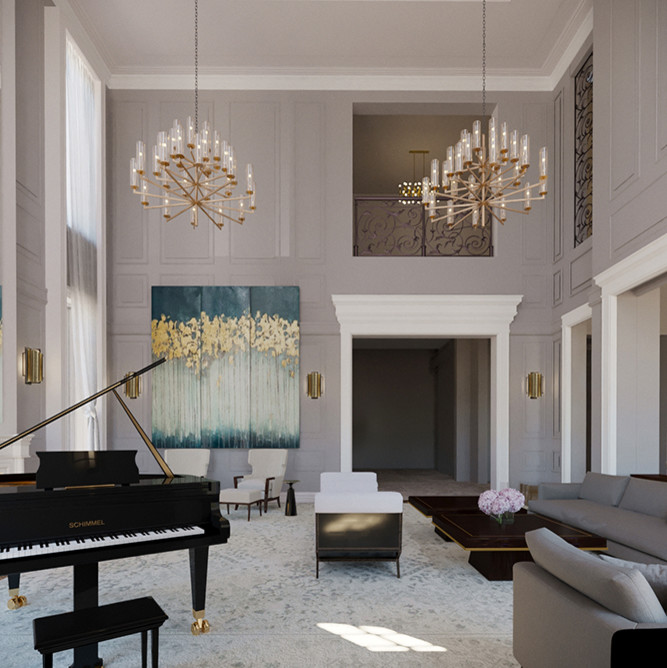 Дизайн-проект каминного зала