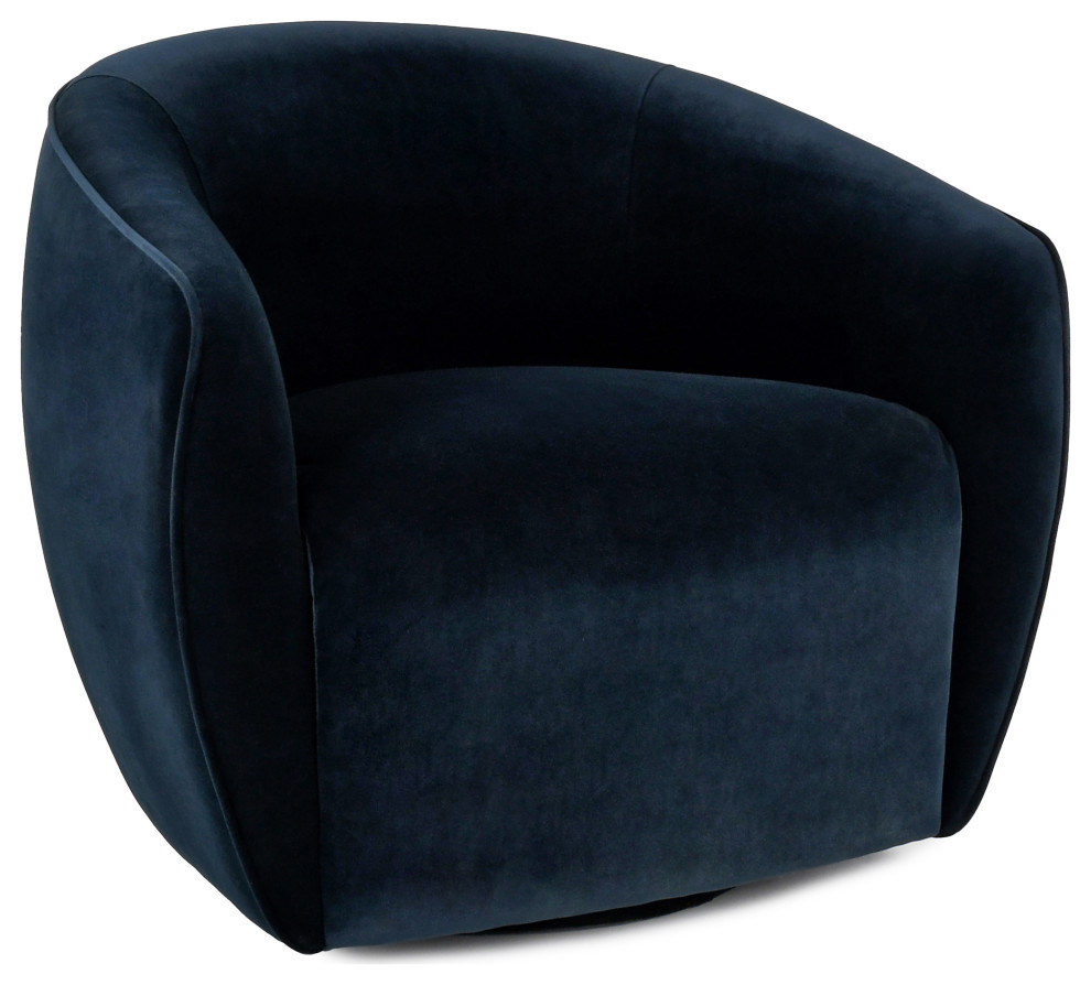 Harper Swivel Accent Chair Midnight Blue by Kosas Home - Contemporary ...