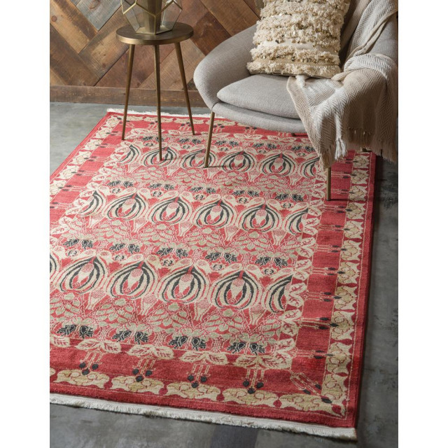 Unique Loom Carnation Edinburgh Rug, 8'x11' Traditional Area Rugs