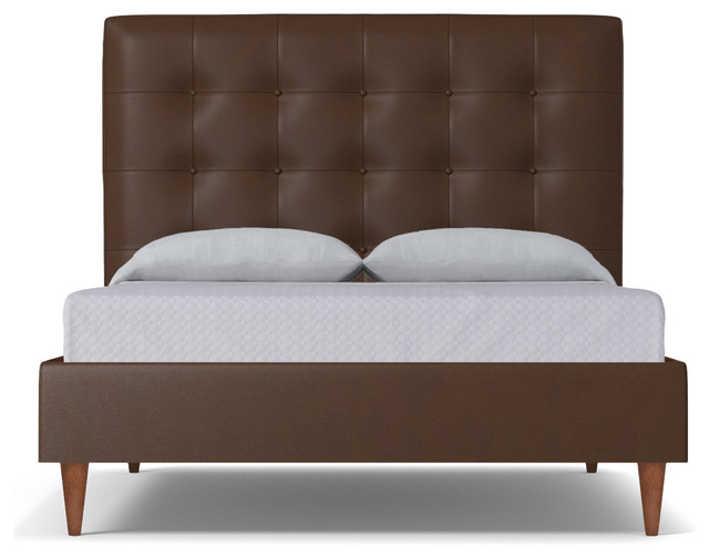 Palmer Drive Upholstered Bed, Carob Vegan Leather, Queen
