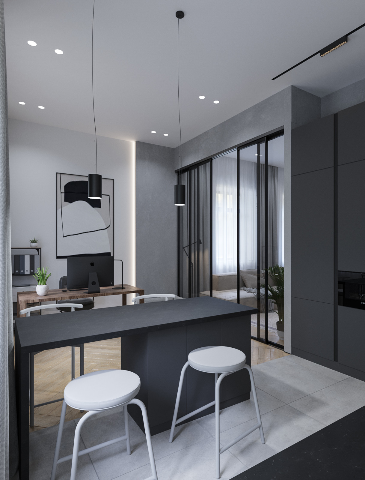 Серый минимализм в центре Петербурга