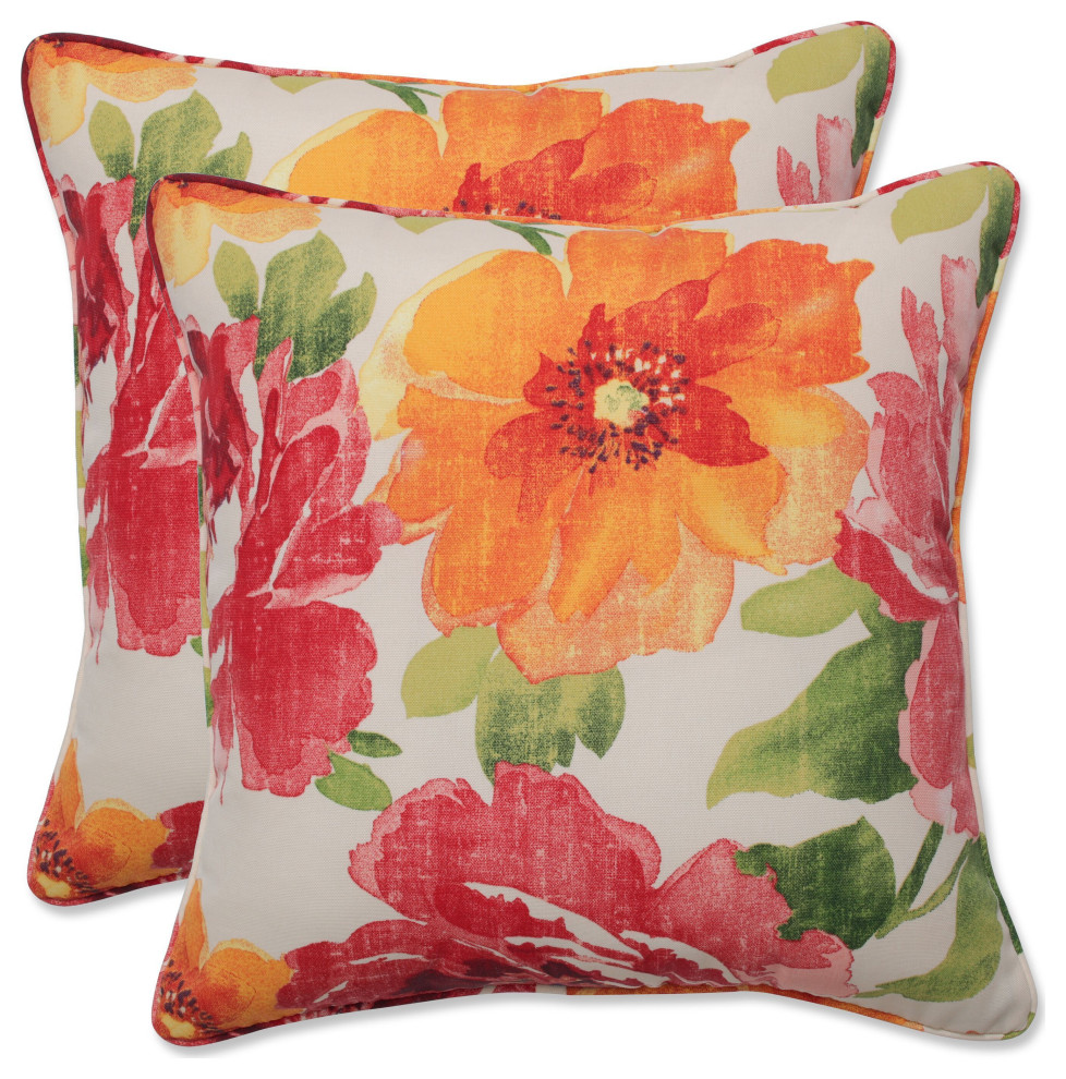 Muree Primrose 16.5" Throw Pillow, Set of 2 Contemporary Decorative