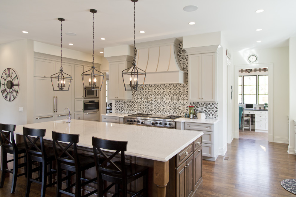 Photo of a large country kitchen in Charlotte.
