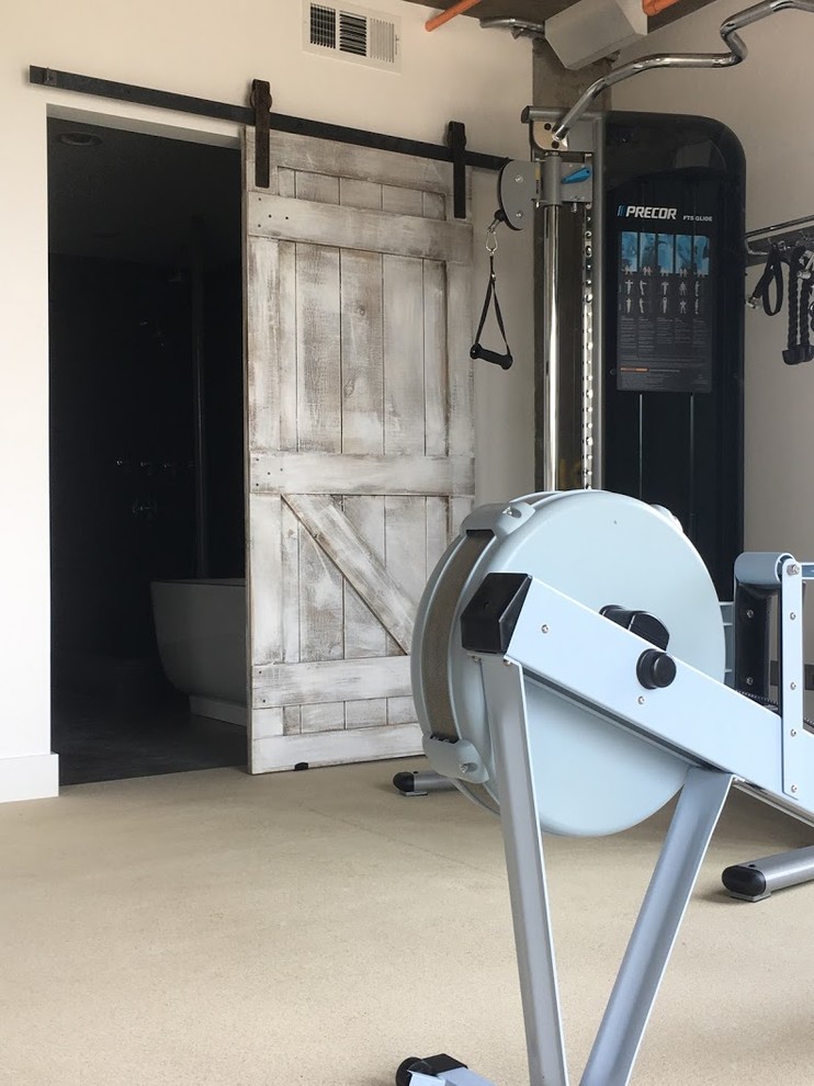 Industrial home gym in DC Metro.