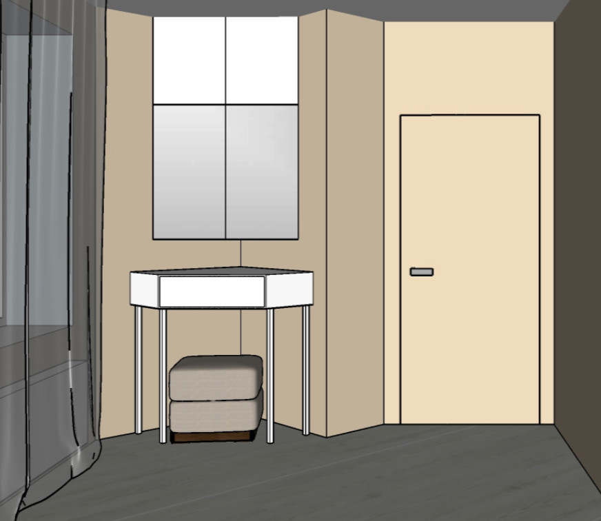 Эскизный проект двухкомнатной квартиры