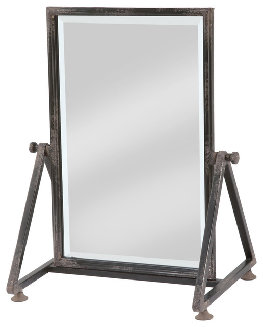 Large Metal Frame Tabletop Mirror