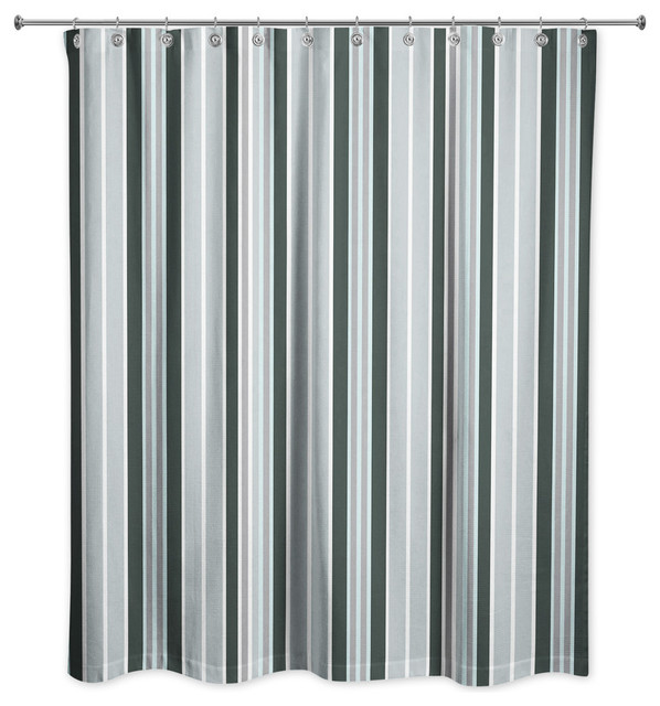 Blue Stripes Shower Curtain
