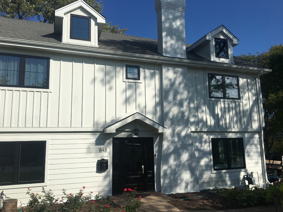 LP Smartside Board and batten siding,aluminum soffit/Fascia.Vynil windows. Chicago by VIS