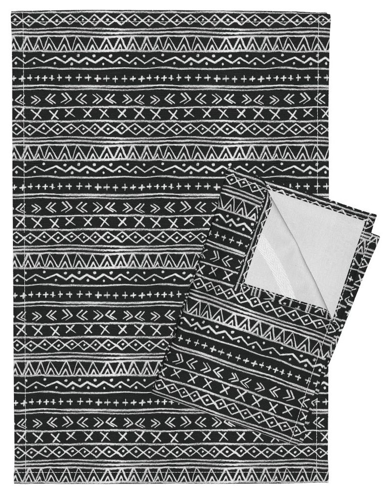 black linen tea towels