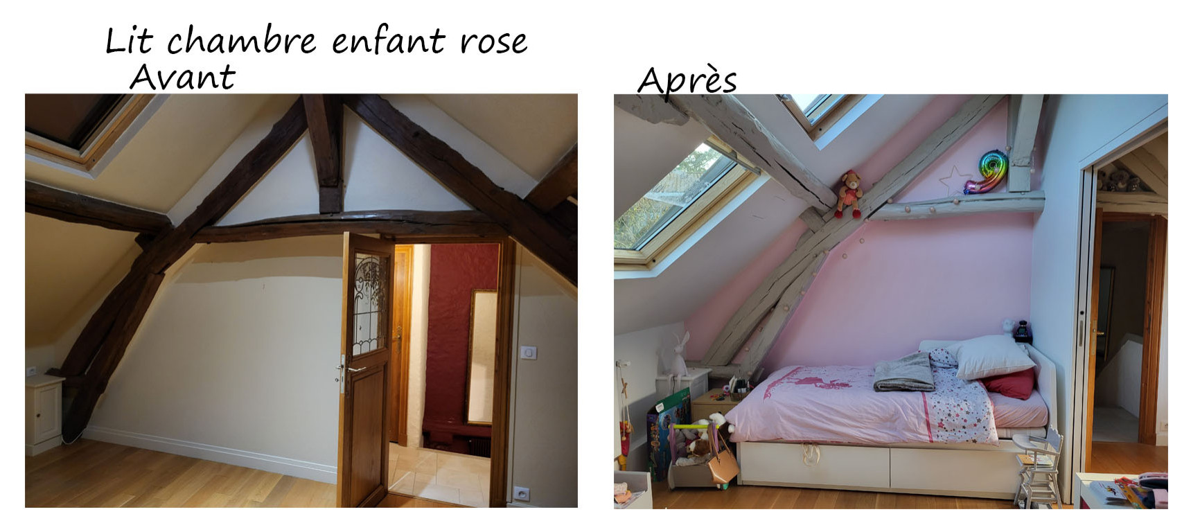 Coin lit dans nouvelle chambre