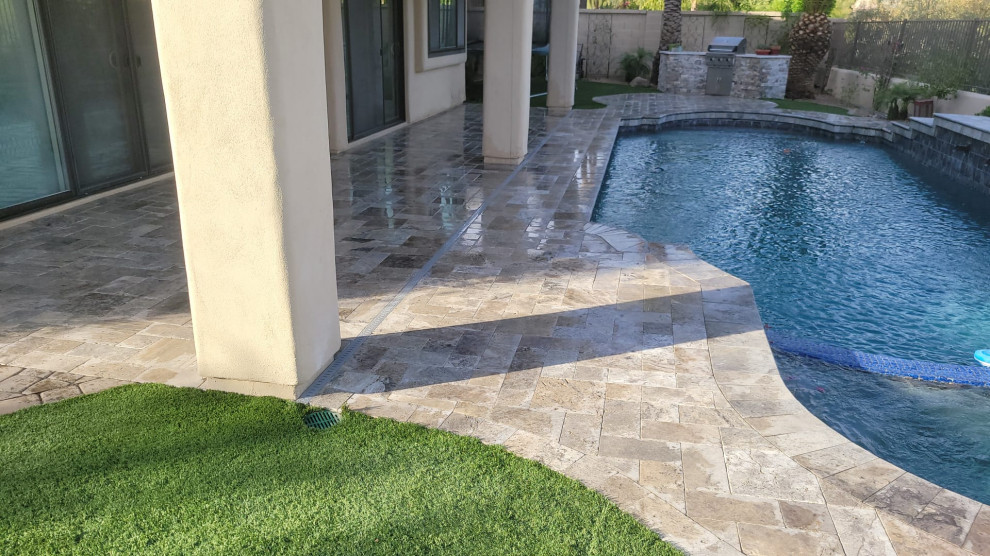 Pool Deck Stone Remodel