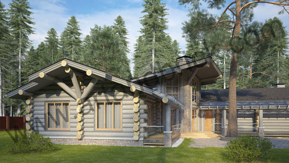 Проект деревянного дома из сухостойной сосны Kelo (г. Королев)