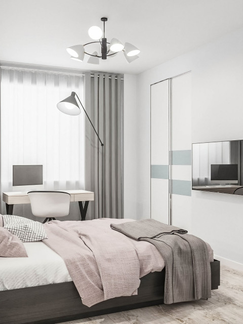 2-bedroom Apartment 54 sq.m with Loggia scandinavian-bedroom