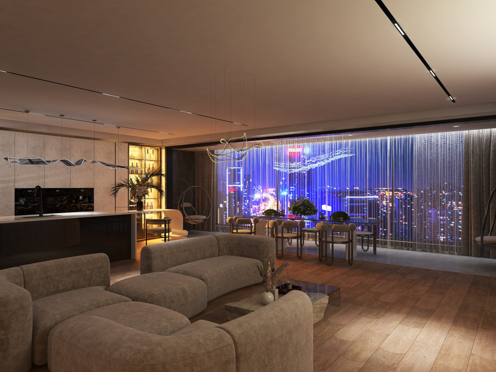 Дизайн интерьера двухкомнатной квартиры 160 кв.м. "Солнечная сторона"