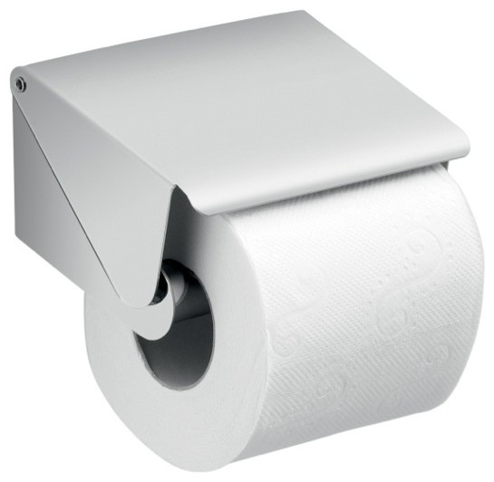 Chrome Square Toilet Paper Roll Holder With Cover