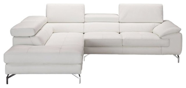 Nila Premium Leather Sectional Sofa, White Sofa Leather Sectionals