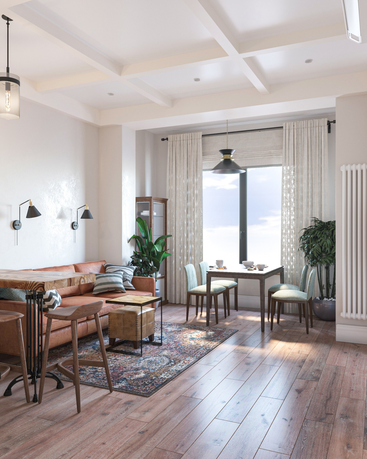 Квартира с этническими мотивами.