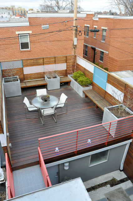 Capitol Hill Row House Asian Patio DC Metro by CM 