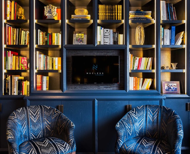 This is an example of a contemporary home office in London.