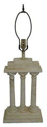 Fluted Corinthian Column Marble Lamp