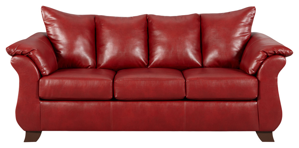 MFO Sierra Red Leather Sofa