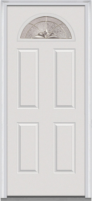 Heirloom Master 1/4 Lite 4-Panel Steel, Brilliant White, 37.5"x81.75", Left