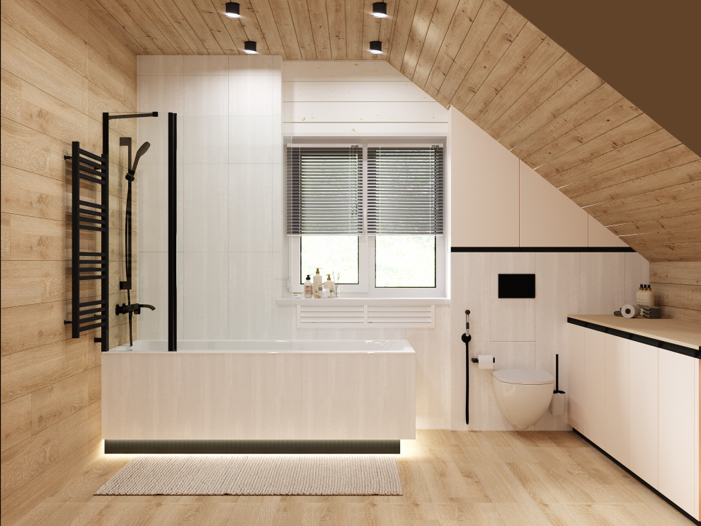 Дизайн 2го этажа в доме из бруса