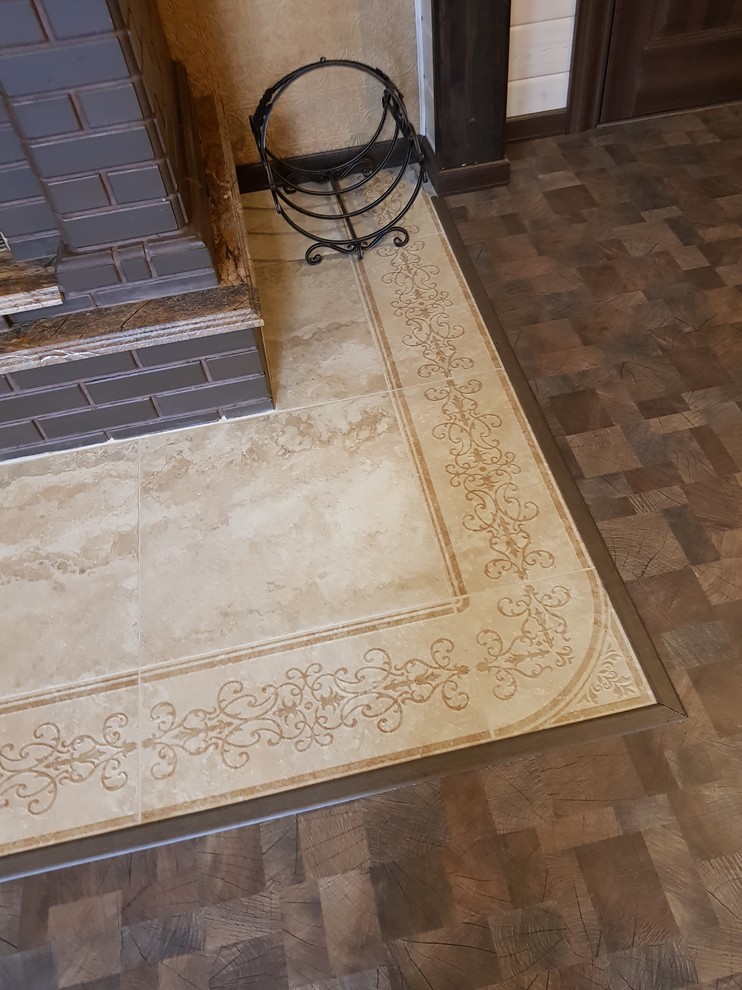 проект дома из клееного бруса, гостиная, лестница и баллюстрада, второй свет