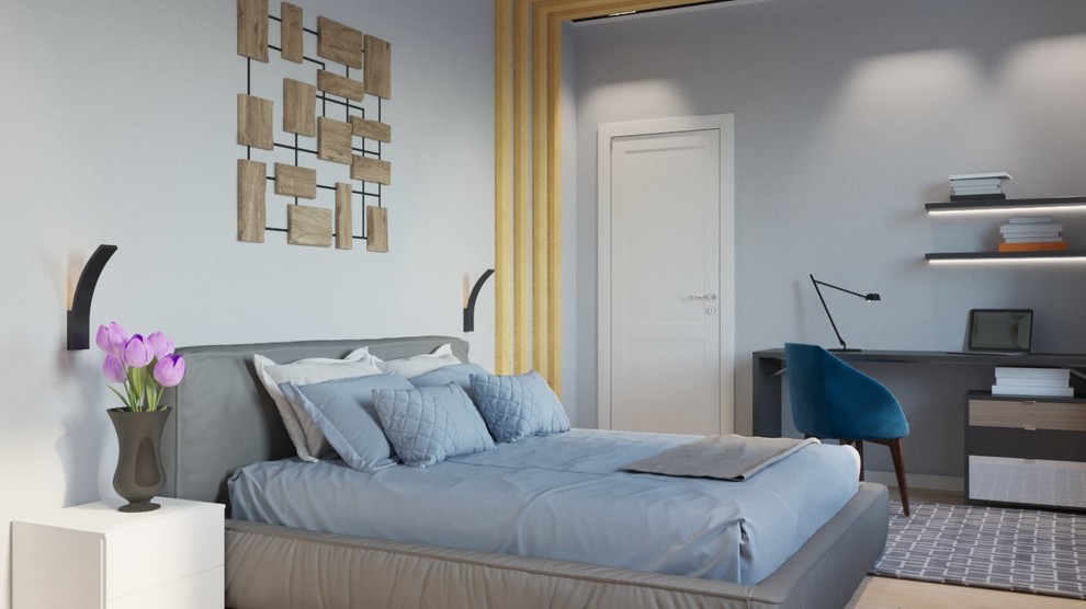 3D Визуализация спальни  Визуализатор Александр Антонов  Дизайнер Марина Иванова