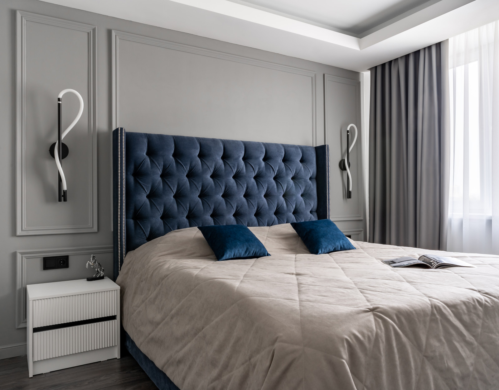 Съемка интерьера спальни в ЖК "Золотой Луч", г. Челябинск