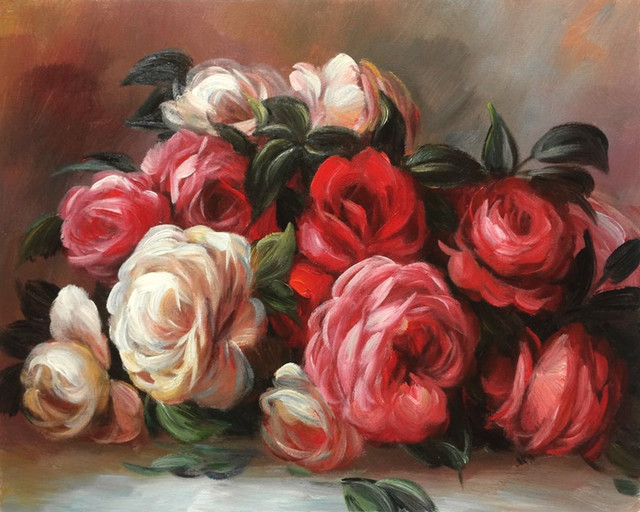 Discarded Roses - Modern - Paintings - by overstockArt