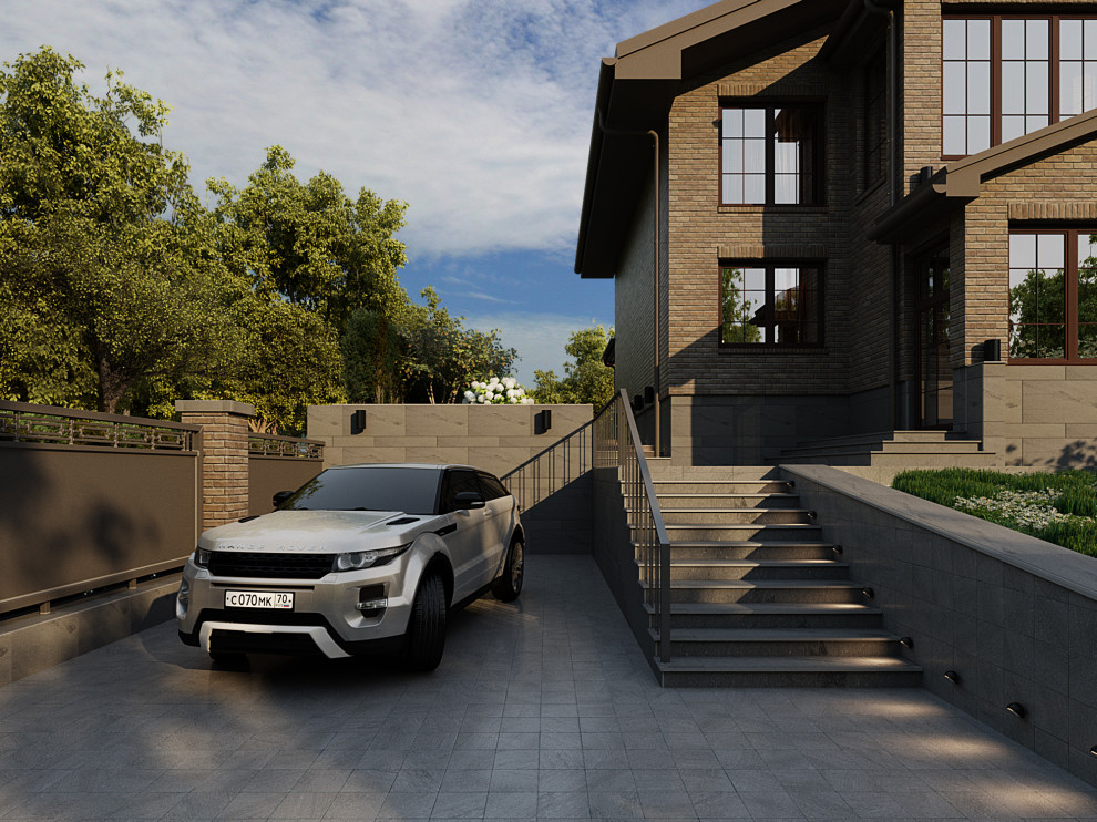 Организация рельефа и реконструкция фасада дома.