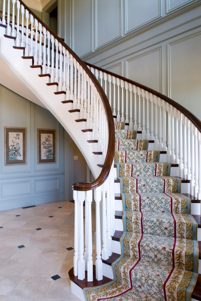 This is an example of a traditional staircase in Atlanta.