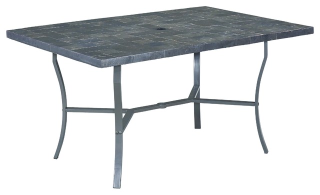 Home Styles Stone Veneer Slate Tile Top Dining Table