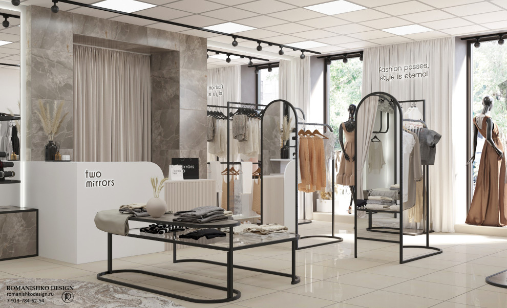 Дизайн выставочного зала шоурума женской одежды