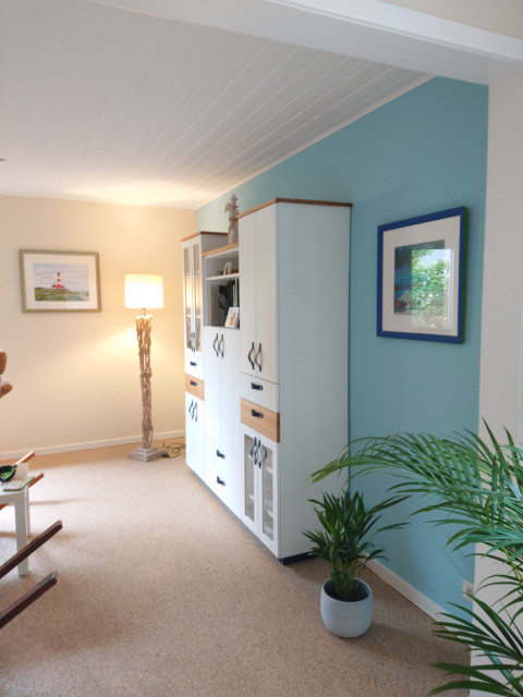 Wohnzimmer mit Seeklima landstil-dagligstue