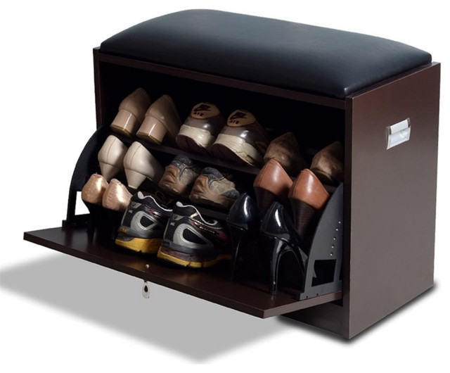 CRO Decor 9 Pair Shoe Storage Transitional Shoe