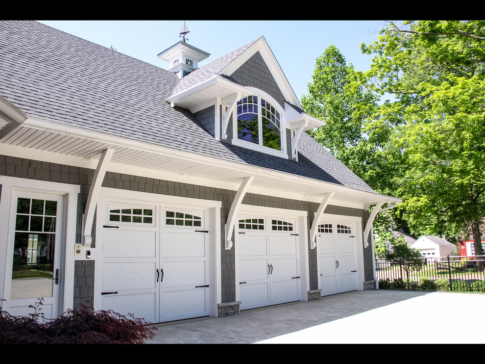 Inspiration for a large beach style garage in Other.