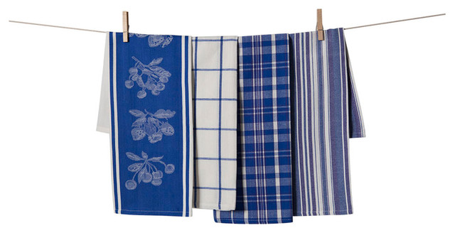 KAF Whim Stripe Picnic Towel Set Of 4 Blue