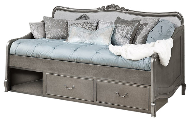 NE Kids Kensington Elizabeth Daybed in Antique Silver
