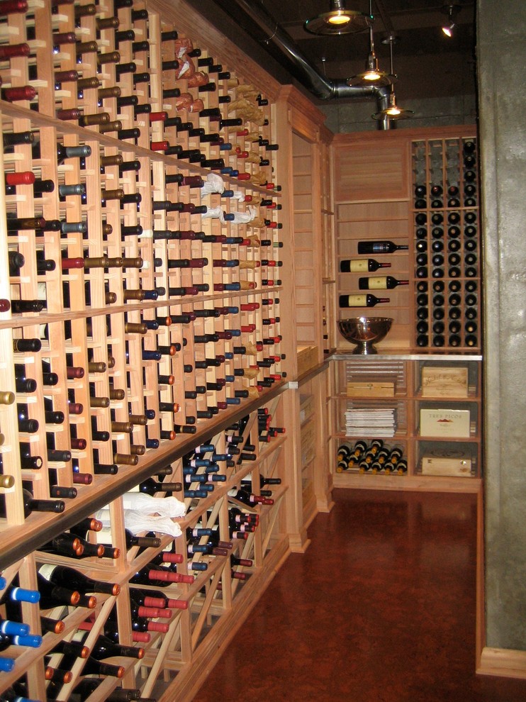 Inspiration for a contemporary wine cellar remodel in Atlanta
