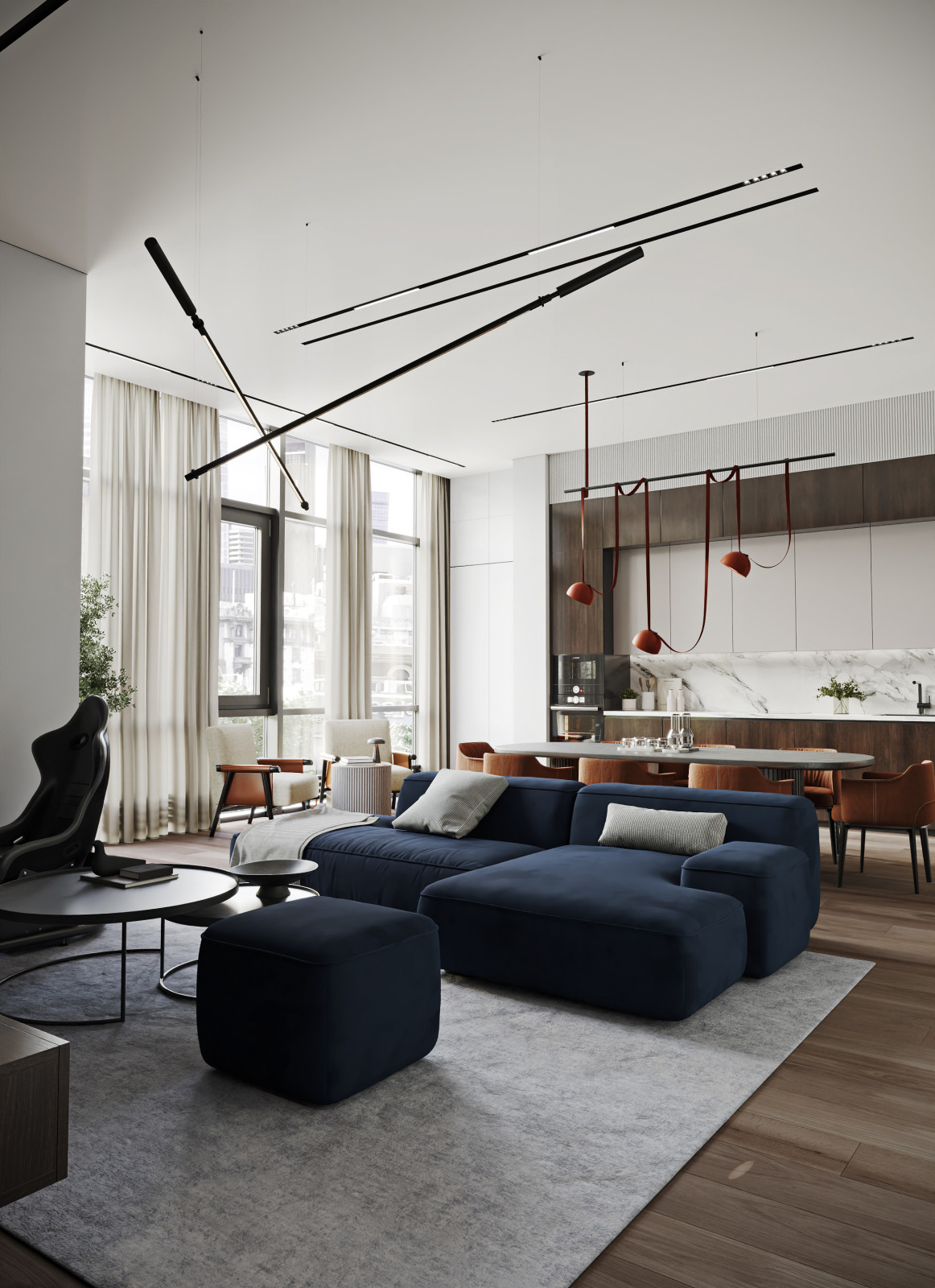 Просторная кухня-гостиная