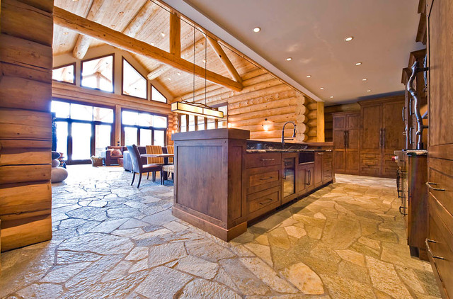 Ranch Log Home Traditional Kitchen Vancouver By Sitka Log