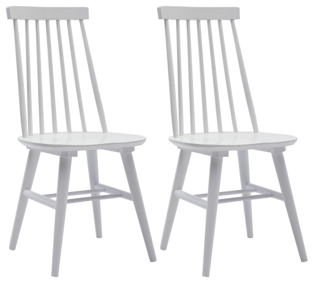 Set of 2 Spindle Back Wood Dining Room Windsor Chairs - Midcentury - Dining  Chairs - by Duhome inc | Houzz