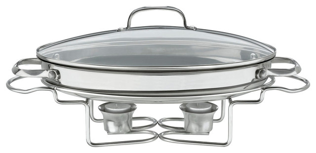 Stainless Steel 13.5" Oval Buffet Server